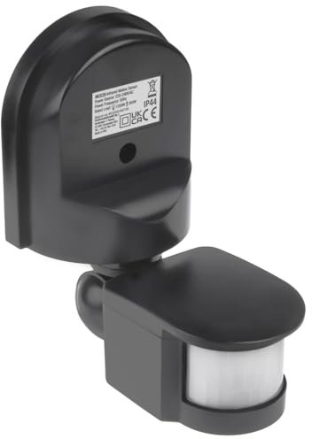 Maclean MCE25 Detector de Movimiento por Infrarrojos | Sensor de Movimiento y Crepuscular | Ángulo de Detección: 180° | Rango de Detección: 5-12 m | Instalación Exterior Techo Pared (1, Gris)
