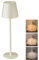 JACKYLED Tischlampe Kabellos, Wiederaufladbar mit 5000mAh Akku, 3 Höhen Verstellbar, 3 Farbtemperaturen Dimmbar, Tragbare LED-Wasserdichte Tischlampe für Esszimmer, Schlafzimmer, Tischlampe Beige