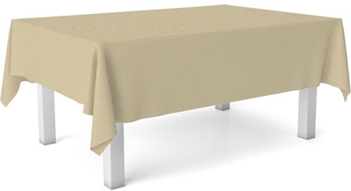 ECOMMERC3 | Vaxduk storlek 180 x 140 x 140 fläckavvisande - oljeduk beige färg 100% tillverkad i Spanien överför inte vätskor | Robust, slätt tyg – fläckavvisande – inomhus och utomhus – lätt att rengöra i vardagen – kvalitet från Spanien