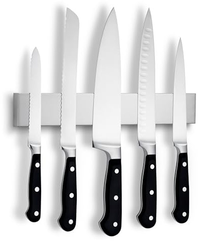 LARHN Magnetic Knife Rack Holder for Wall, 30 cm (12″) - Stainless Steel