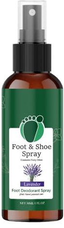 Foot D Spray deodorante per scarpe, deodorante spray alla lavanda, deodorante per scarpe non appiccicoso, protezione dagli odori a lunga durata, dimensioni 100 ml, per piedi, palestra, sport, lavoro,