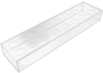 Jarrón Rectangular de Acrílico Transparente Flores Decoración de Comedor Bodas DIY Base Estable