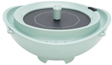 Fockety Vasca per Uccelli Solare, capacità 2L, Vasca per Uccelli Sospesa, Fontana Solare, Mangiatoia per Uccelli, Ciotola con Corda per Appendere, Decorazione Giardino e Cortile.