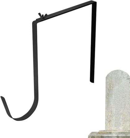 Supporto per corona, ganci per corona per porta d'ingresso | Supporto per fiori regolabile su porta,Supporto per corona regolabile da 6 a 11 pollici, portafiori in lapide per corone autunnali e
