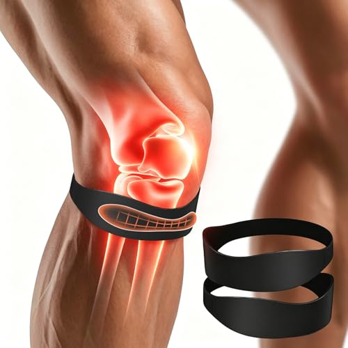Vesavifaka 2 Unidades de Cinta de tendón rotuliano, Banda de Soporte para Dolor de tendinitis, Rodillera para Hombres y Mujeres, Banda de Soporte rotuliano para fútbol, Baloncesto, Correr y Tenis