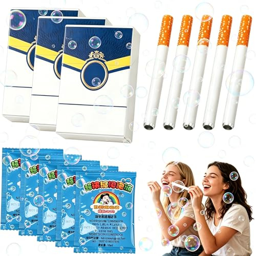KOQAIIZ Bubble Puff Cigarettes, Set of 13 Soap Bubbles Cigarettes Set, Funny Soap Bubbles Toy for Adults for Stress Relief, Party Joke Item Gadget