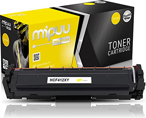 Mipuu Toner kompatibel zu HP CF412X 410X (Gelb, 5000 Seiten) für HP Color LaserJet Pro M452nw M452dn MFP M477fdw M477fdn M477fnw M377dw Farblaserdrucker