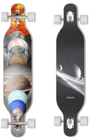 Volador Longboard Freeride Complete Cruiser de 106.7 cm (cubierta descendente - cóncavo de camber) (solar)