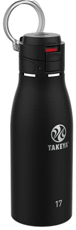 Takeya Traveler Thermobecher mit auslaufsicherem Deckel, Onyx, 482 ml