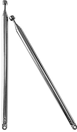 Radio Antenna, FM Portable Telescopic Antenna TV Radio DAB AM/FM Stereo Reception 7 Section (2 Pack)