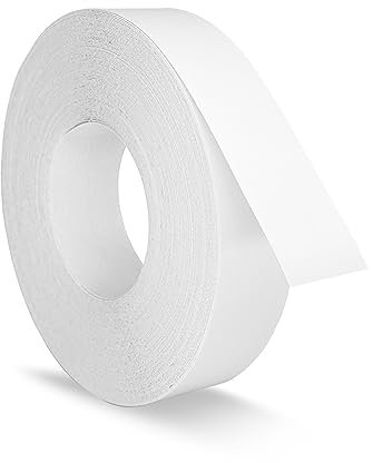 White Melamine Edging 40 mm x 7.5 m Pre Glued Adhesive Veneer Edge Banding Tape Kitchen Cabinet Repair Worktop Laminate Shelf Table Door Cupboard Plywood Formica Chipboard Furniture Strip Wood Trim