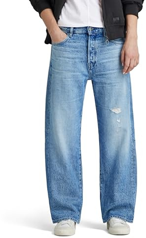 G-Star Femme Jean Bowey 3D Boyfriend Ankle, Bleu (sun faded ripped blue donau D24329-D436-G670), 29W / 30L
