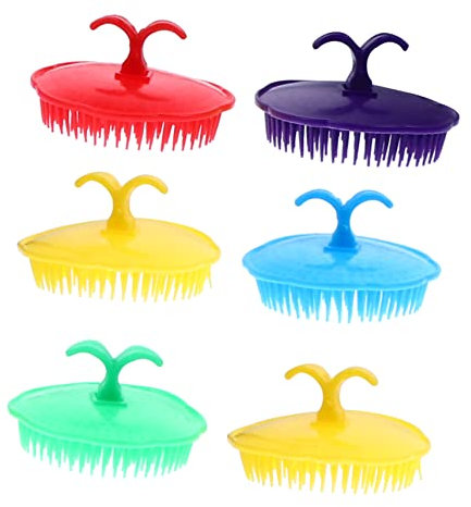 minkissy 12 Stück Kopfhaut Massagebürsten Ergonomische Reinigungskämme Leicht Und Kompakt Anti Schuppen Kämme Für Haartypen Praktisch Für Reisen