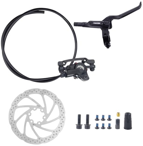 WEEROCK MTB Hydraulic Brake Set Bike Disc Brakes Kit with Right Rear 1550 mm 160mm Rotors Aluminum Alloy Hydraulic Brake Fit for Mountain Bike, MTB