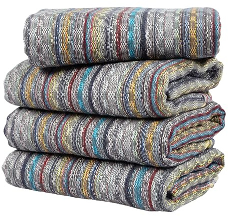 Cacala Extra Large Hand loomed Turkish Bath Towels Set of 4, 100% Cotton Quick-Drying and Lightweight Perfect for Travel, Camping, Gym and Beach (4 Pieces, Grey)