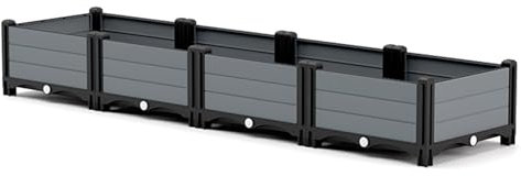 Cassoni Orto, Cassette da Giardino in Plastica, Fioriere da Balcone, Fioriere Fuori Terra for La Coltivazione di Piante da Orto, Verdure, Erbe e Fiori, Profondità 20 CM