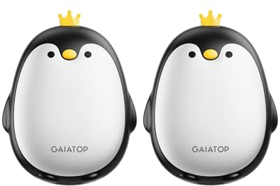 Gaiatop Handwärmer Elektrisch, 2er-Pack 3 Heizmodi Magnetisch Tragbar Taschenwärmer Wiederverwendbar, Outdoor Camping Hand Warmers Wandern Gadgets Jagd Zubehör Geschenk für Frauen Männer (Schwarz)