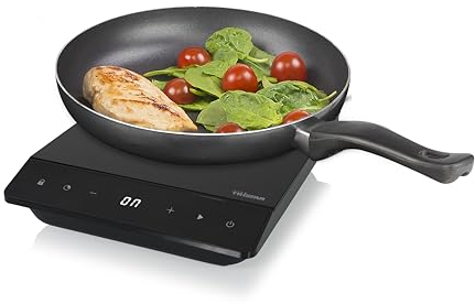 Tristar Placa de inducción, ⌀19 cm placa de cocción, 10 niveles de potencia, 2000 W, de bajo consumo, temporizador integrado, con protección contra sobrecalentamiento, IK-6161