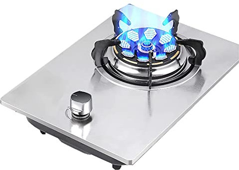 Fornello a Gas da Incasso a bruciatore Singolo da 33 cm, fornello a Gas NG/GPL, fornello a Gas da Incasso per Cucina (C GPL)