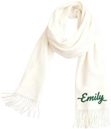 Drawelry Sciarpe Personalizzate con nome lettera,Involucri Personalizzati per Sciarpe in Cashmere