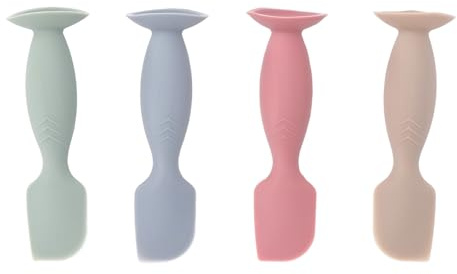 Qudinip Spatule à Crème pour Couches en Silicone pour bébé, Applicateur Souple, pour une Utilisation Facile de la Pommade pour Nourrissons, 4 Pièces
