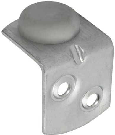 Schellenberg 10263 Equerre de butée galvanisée avec butée en caoutchouc pour volets roulants, empêche le volet roulant de rentrer complètement, 2 pièces