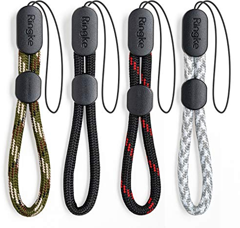 Ringke Finger Strap, Correa de Dedo para Teléfono Celular, Móvil, Cámara, DSLR, USB, Correa de Mano Universal Compatible con Funda iPhone 13/12/11/Pro/Max/Mini - 4 Pack