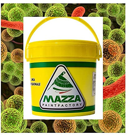 MAZZA Anticondensa Pittura agli Ioni d’Argento Antibatterica Certificata ISO22196/2011 Bianca Linea Sanit Paint Colorificio (5 Litri, Bianco)