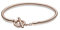 Pandora Icons Snake chain 14k rose gold-plated T-bar bracelet, 18