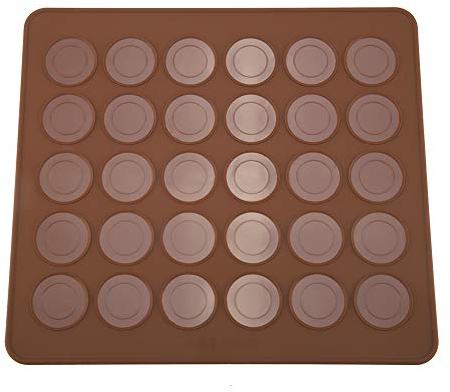 Oumefar Macarons Moule Silicone Moule Tapis 30 Trous Macarons Feuille de Cuisson antiadhésive Cuisson Moule Chocolat pâtisserie Plaque de Cuisson