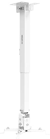 Mount-It! Wall or Ceiling Projector Mount with Universal LCD/DLP Mounting for Epson, Optoma, Benq, ViewSonic Projectors, 44lb Load Capacity, White