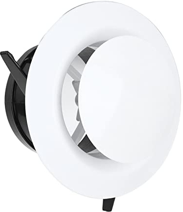 Ventilationskanalkåpa, Luftventilkåpa Vägg Luftutlopp Runt ABS Luftventil Grillkåpa Vit(100mm)