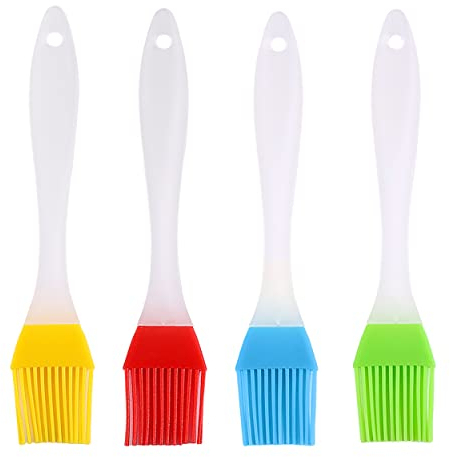 4Pcs Bright Color Basting Brush for Baking, Cooking, BBQ, Pastry, Grilling - Heat Resistant Silicone