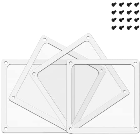 BRIEFCEC Staubfilter Lüfterabdeckungen 140mm Fine Mesh Filter 80 Maschen Nylon Ultrafein Lüfter Staubfilter PC Staubfilter mit Schrauben Kompatibel PC-Kühler lüftergitter/Netzteil/Router 4Stü