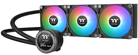 Thermaltake TH360 V2 Ultra ARGB Sync/AlO Liquid Cooler/ARGB Fan 120 * 3/PWM 500~1500rpm/Water Block 2.1 LCD/Black, CL-W384-PL12SW-A