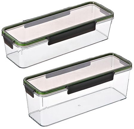 Kongou 2Pz Contenitori per Pasta, Contenitore per Pasta, Scatola Rettangolare per La Conservazione degli Spaghetti Lunghi con Coperchi, Organizzatore Multiuso per Cereali per Cereali, Spaghetti