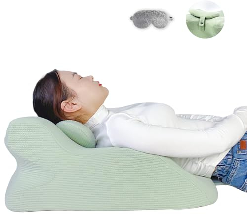 Kuiloapt Lesekissen & Keilkissen zur Beinerhöhung, Reflux Kissen verwendbar als Bequemes Rückenkissen, Beinstützkissen, abnehmbares Mehrzweckkissen für Bett, Sofa, Sitzen, Schlafen, Ruhe (Grün)