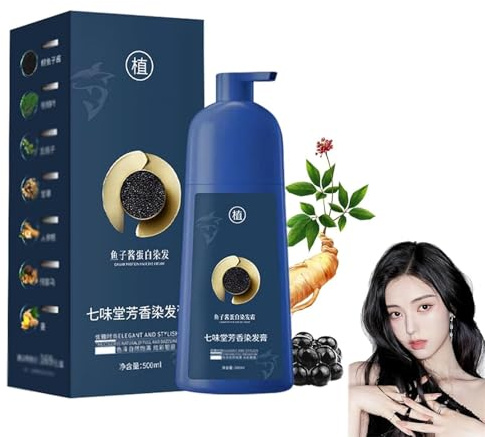 Crema colorante para el cabello a base de plantas, champú de tinte para el cabello con plantas de burbujas, crema protectora de color de proteínas, champú coreano para teñir el cabello, champú para