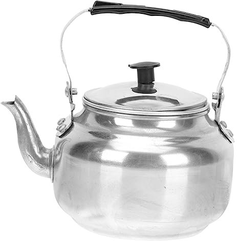 MOTHNUR Aluminiumlegierung Wasserkocher Teekessel Wasserkochkessel Verbrühungssicherer Griff Für Gasherde Offener Flammen Herdkessel 1,2l Tragbarer Metallkessel Für Tee Kaffee