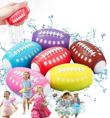 Ranley Globos de agua de llenado rápido – 6 globos para niños de llenado rápido – Juegos de verano al aire libre con globos reutilizables para piscina patio playa adultos y niños
