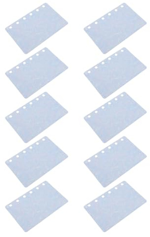 DOITOOL Lot de 10 Intercalaires A7 en Polypropylène Bleu Ondulé Compatibles Classeurs à 6 Anneaux Feuilles Mobiles pour Organisation Bureau et Agenda Inserts Séparateurs 80X120 MM