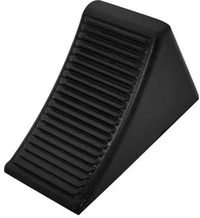 DONFAMDS Cuneo per Ruote in Gomma Resistente 160x95x95 Mm, Fermaruota Antiscivolo Triangolare per Camper, Camion e Roulotte da Viaggio, Accessorio Stabilizzatore per Pendii e Salite