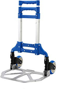 PIAOLING AF009 - Faltbar - Max. Kapazität 60 Kg - Höhenverstellbar/stapelbar Wagen für Kisten/Transport Fahrzeuge mit höhenverstellbaren Griffen/Transporthilfen mit Metallrahmen (Größe (faltbar)