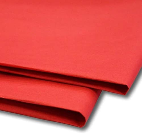 Sabco - Tissue Paper 100 Sheets, Gift Wrap, Mg and Acid Free, 20 X 30 Size, Wrapping Decorative Sketch and Cutting Paper for Art Craft & Packing. – Red
