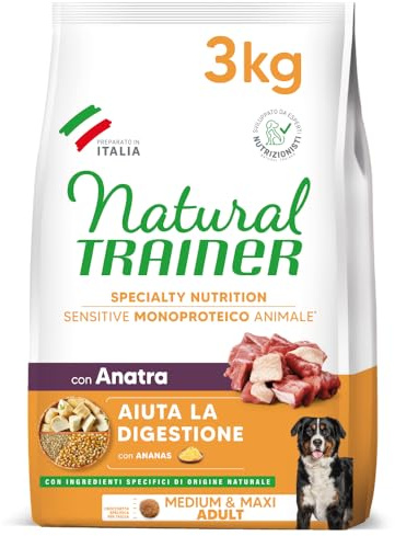 Natural Trainer Sensitive No Gluten Cibo per Cani Adulti con Anatra - 3kg