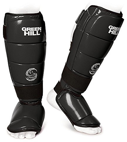GREEN HILL PARATIBIA Spirit PARATIBIE Kick Boxing Boxe Nero Rosso Protezione Muay Thai (Nero, M)