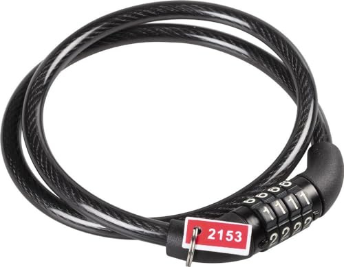 On Bike Antifurto Spirale a Cavo con Combinazione 8x65 cm – Lucchetto Bici Sicuro e Flessibile con Codice Programmabile – Protezione Antitaglio per Uso Quotidiano