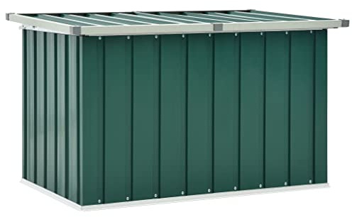 vidaXL Caja de Almacenaje para Jardín, Baúl para Cojines Almohadas Mantas, Cofre de Herramientas, Caja para Porche Patio Terraza, Verde