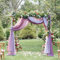 PONY DANCE Querbehang Freihanddeko für Traubogen Hochzeit Weiße Transparente Gardine mit Farbverlauf Hochzeitsbogen Deko Gardinenschal Tüllstoff, 1 Stück, H 548 x B 152 cm, Weiß+Weinrot