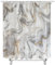 Lerores Duschvorhang 180x200cm Graugelb Marmor Beschwerter Saum Antischimmel Textil, Wasserabweisend, Waschbar Polyester Stoff Badevorhänge mit Ösen und 12 Duschvorhangringe für Badezimmer, Badewanne